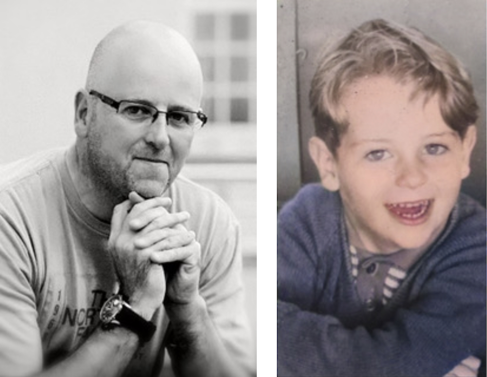 Mark McCollum is pictured in a recent photo, left, and as a young boy, right (Provided photos)