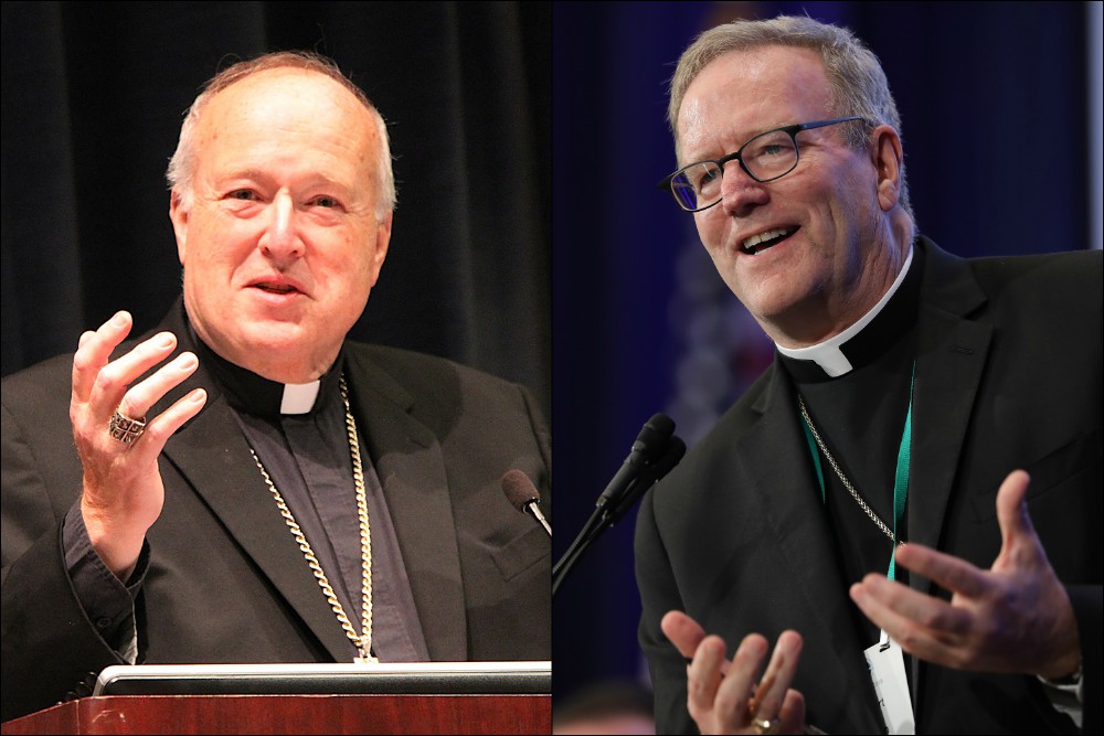 Left: San Diego Bishop Robert McElroy (CNS/Courtesy of University of San Diego/Ryan Blystone); right: Los Angeles Auxiliary Bishop Robert Barron (CNS/Bob Roller) Left: San Diego Bishop Robert McElroy (CNS/Courtesy of University of San Diego/Ryan Blystone); right: Los Angeles Auxiliary Bishop Robert Barron (CNS/Bob Roller)