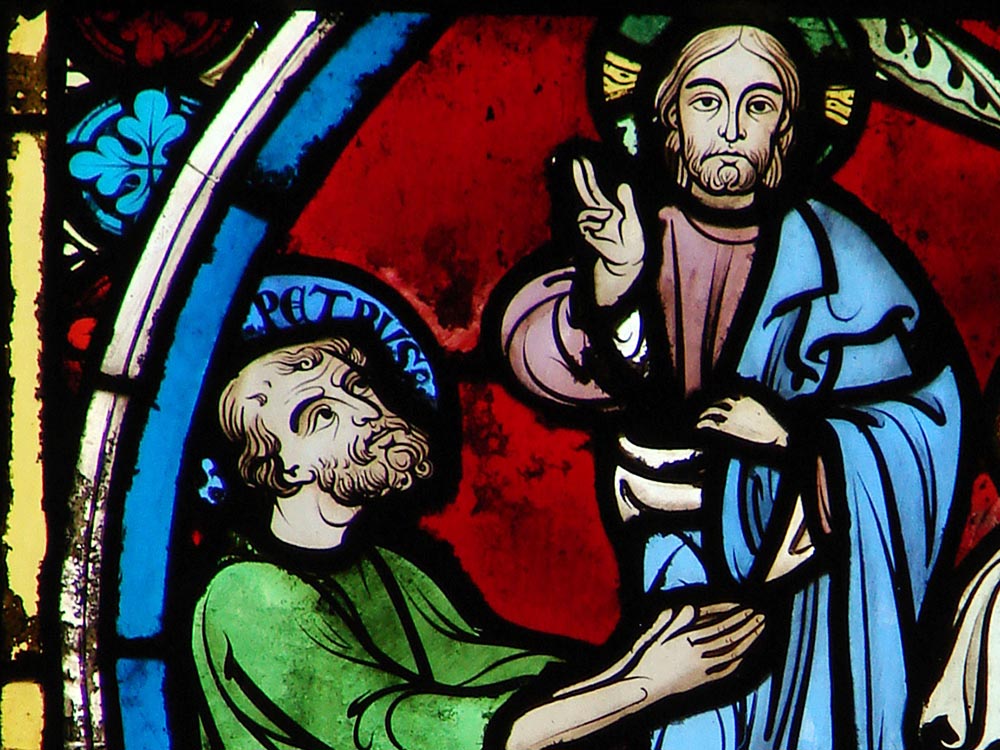 Having doubted Jesus' instruction to lower the nets, and then seeing the enormous catch of fish they achieved, Peter says to the Lord, "Depart from me, O Lord, for I am a sinner." (Wikimedia Commons/Vassil) Having doubted Jesus' instruction to lower the nets, and then seeing the enormous catch of fish they achieved, Peter says to the Lord, "Depart from me, O Lord, for I am a sinner." (Wikimedia Commons/Vassil)