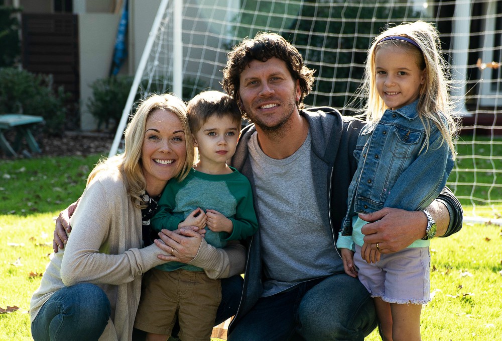 From left: Megan (Andrea Anders), Zach (Cary Christopher), Greg (Hayes MacArthur) and Hannah (Catherine Last), the family in the streaming comedy on Vudu, "Mr. Mom" (Facebook/MrMomTV)