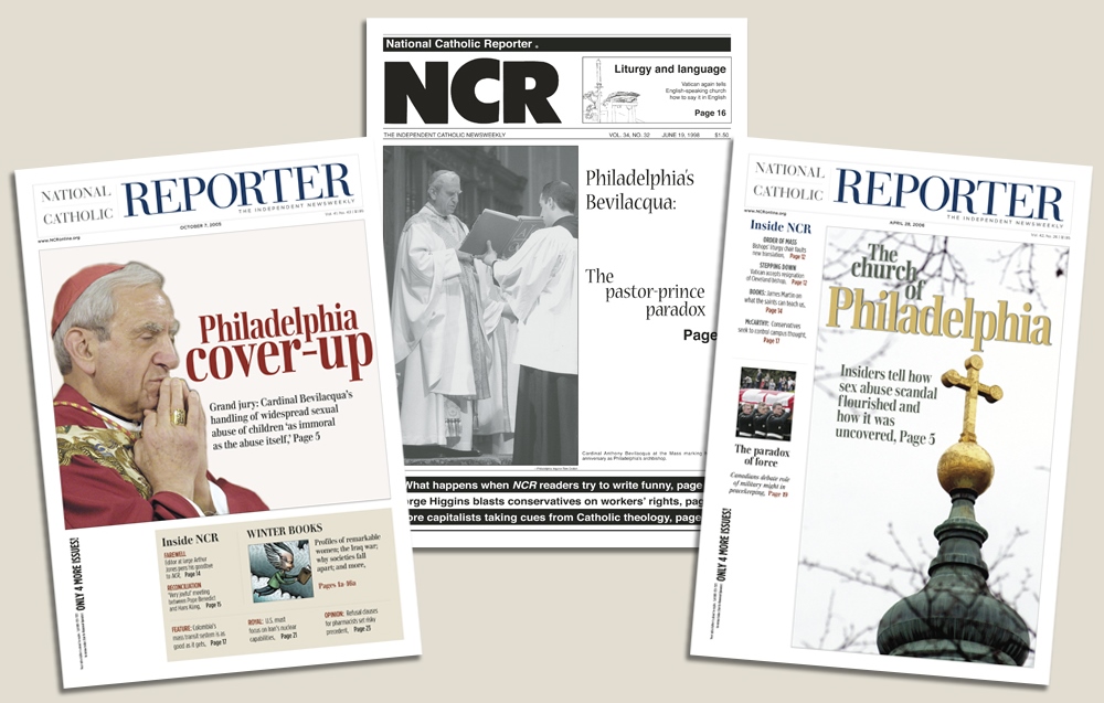 NCR's coverage of the Philadelphia Archdiocese was some of the reporting over the years that began to pull the veneer off clerical/hierarchical culture. (NCR graphic)