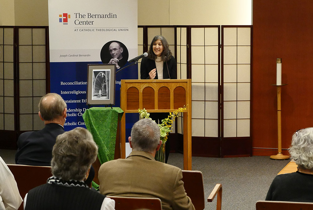 Julie Hanlon Rubio speaks during an event marking the 25th anniversary of the death of Cardinal Joseph Bernardin, Nov. 14 at the Bernardin Center at Catholic Theological Union in Chicago. (Courtesy of Catholic Theological Union) Julie Hanlon Rubio speaks during an event marking the 25th anniversary of the death of Cardinal Joseph Bernardin, Nov. 14 at the Bernardin Center at Catholic Theological Union in Chicago. (Courtesy of Catholic Theological Union)