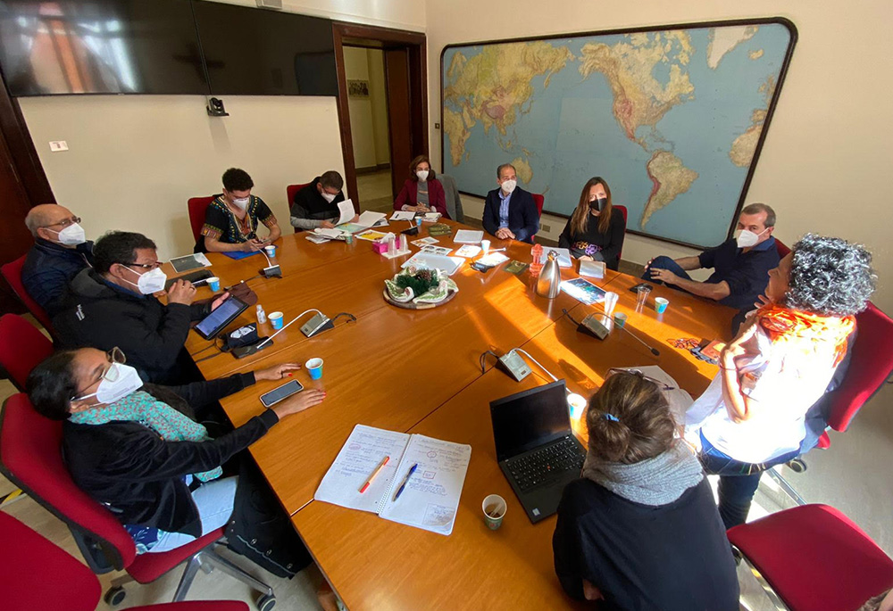 Members of a delegation from Latin America meet with Caritas Internationalis at the Vatican. (Courtesy of Guilherme Members of a delegation from Latin America meet with Caritas Internationalis at the Vatican. (Courtesy of Guilherme