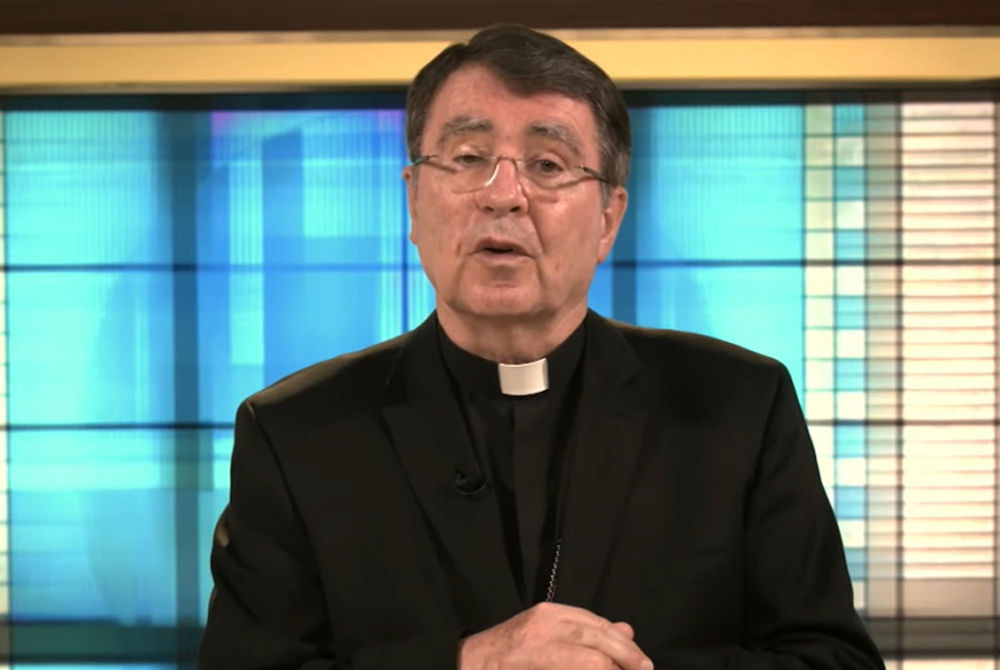Archbishop Christophe Pierre, apostolic nuncio to the United States, speaks during U.S. Conference of Catholic Bishops' fall virtual meeting, held Nov. 16. (NCR screenshot) Archbishop Christophe Pierre, apostolic nuncio to the United States, speaks during U.S. Conference of Catholic Bishops' fall virtual meeting, held Nov. 16. (NCR screenshot)