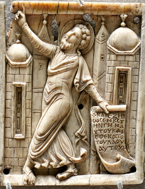 Ivory plaque of the prophet Joel, seventh century (Wikimedia Commons/Marie-Lan Nguyen)