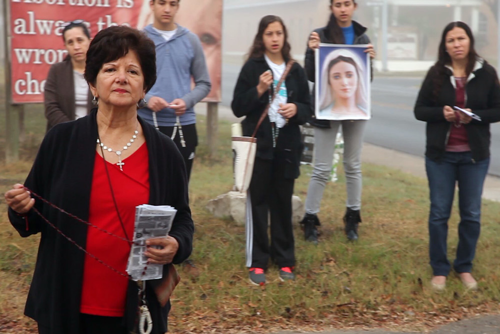 Yolanda Chapa, founder of McAllen Pregnancy Center, in "On the Divide." (Photo courtesy of "On the Divide")
