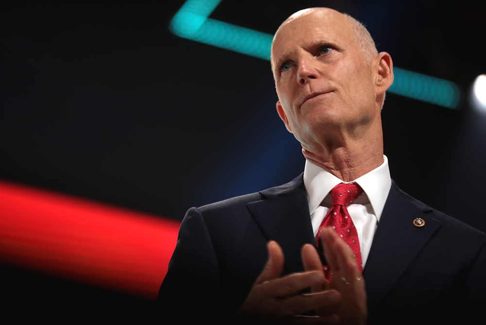 Sen. Rick Scott, R-Florida, speaks at the Student Action Summit hosted by Turning Point USA in Tampa, Florida, July 17, 2021. (Wikimedia Commons/Gage Skidmore)