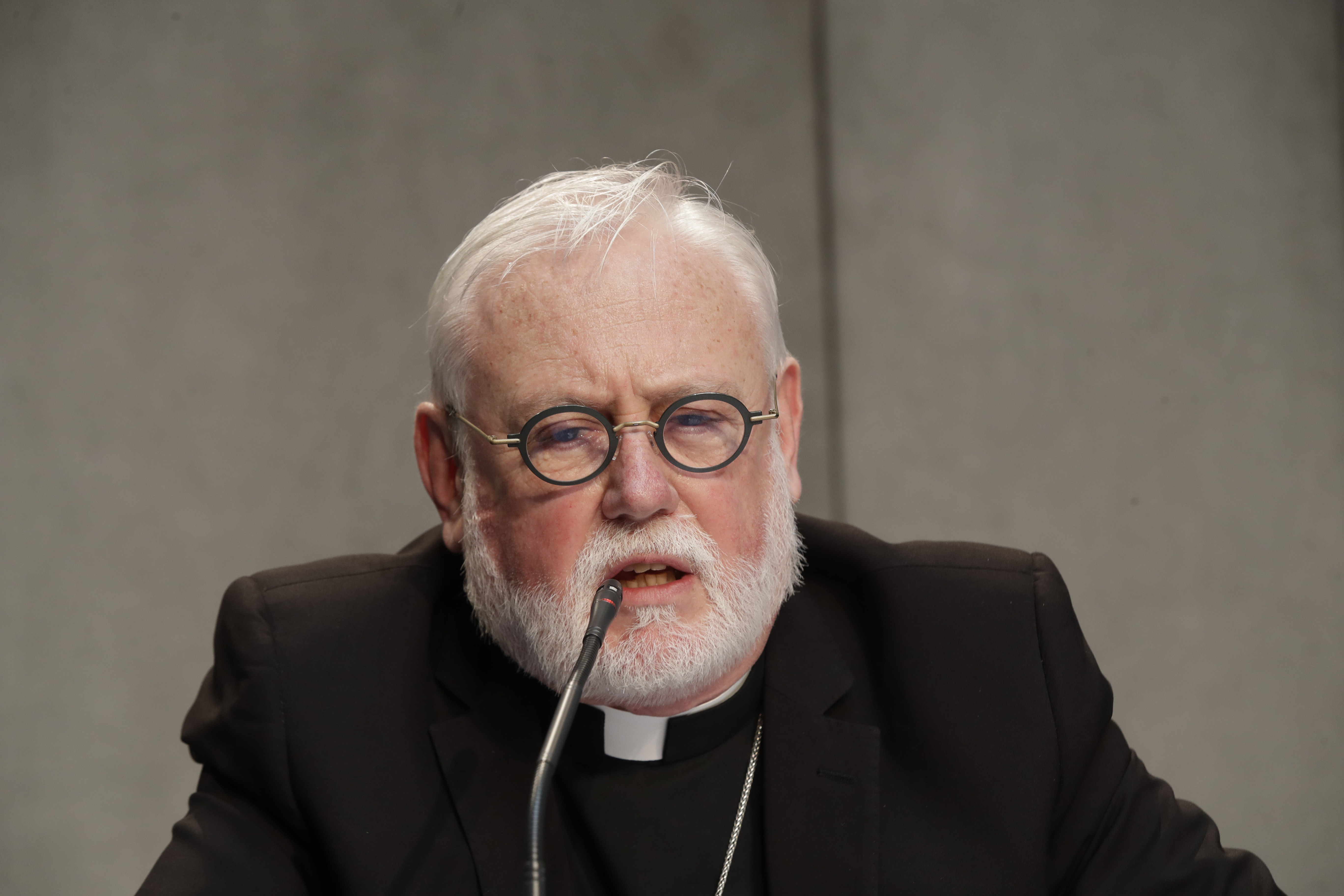 Vatican Secretary of State Paul Richard Gallagher speaks during a press conference, June 18, 2020. (AP Photo/Alessandra Tarantino, File) Vatican Secretary of State Paul Richard Gallagher speaks during a press conference, June 18, 2020. (AP Photo/Alessandra Tarantino, File)