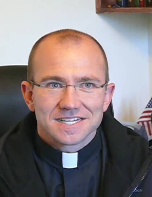 Fr. Jeremy Leatherby is seen in a 2011 YouTube video. (NCR screenshot/YouTube/AllHeartsAfire) Fr. Jeremy Leatherby is seen in a 2011 YouTube video. (NCR screenshot/YouTube/AllHeartsAfire)