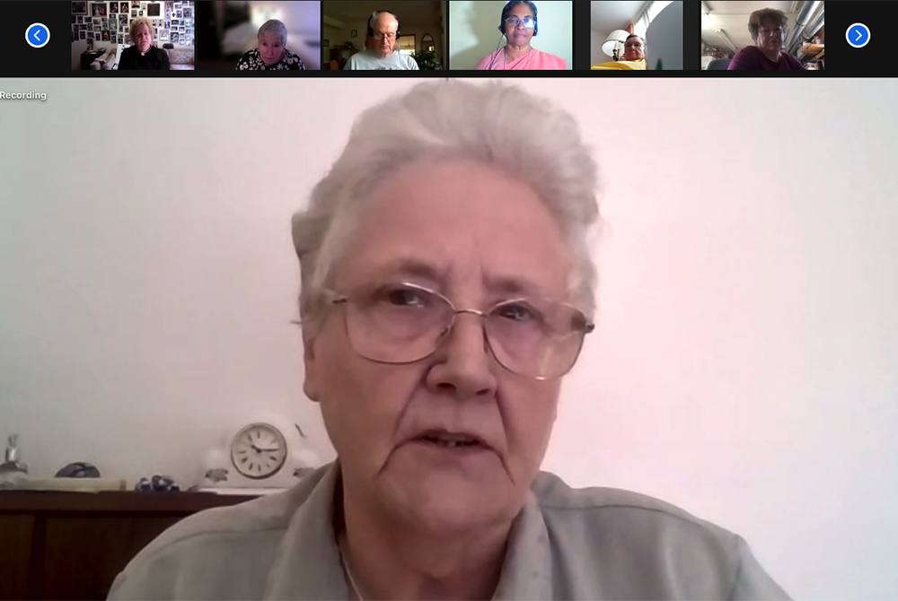 Marie Collins, an Irish abuse survivor and former member of the papal clergy abuse commission, speaking during the FutureChurch webinar on June 15 (NCR screenshot) Marie Collins, an Irish abuse survivor and former member of the papal clergy abuse commission, speaking during the FutureChurch webinar on June 15 (NCR screenshot)