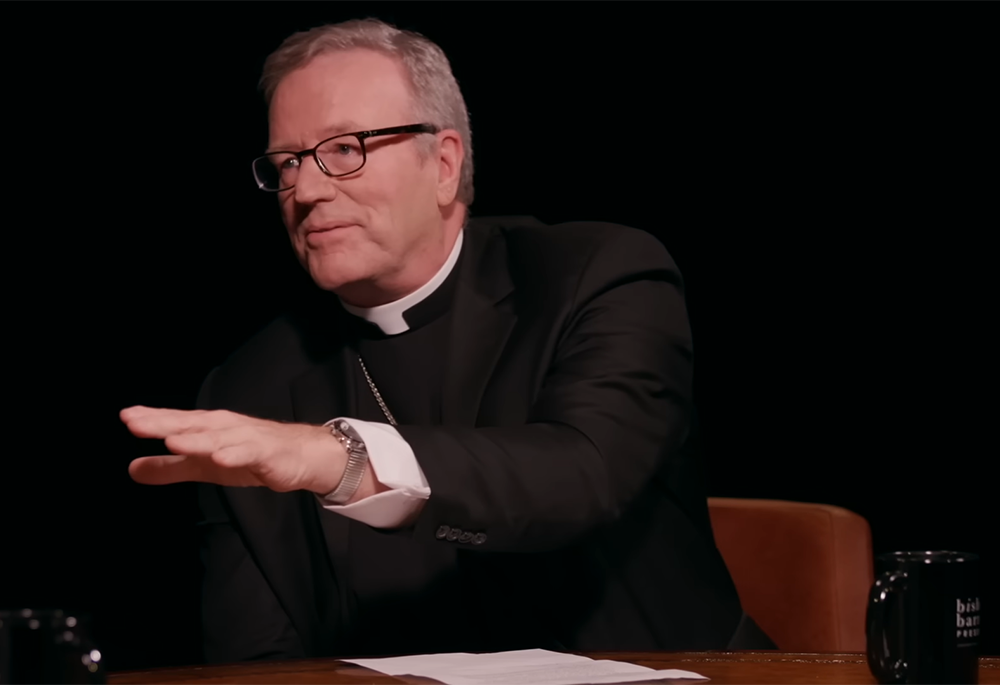 Bishop Robert Barron speaks with Shia LaBeouf during "Bishop Barron Presents." (YouTube screenshot/Bishop Robert Barron) Bishop Robert Barron speaks with Shia LaBeouf during "Bishop Barron Presents." (YouTube screenshot/Bishop Robert Barron)