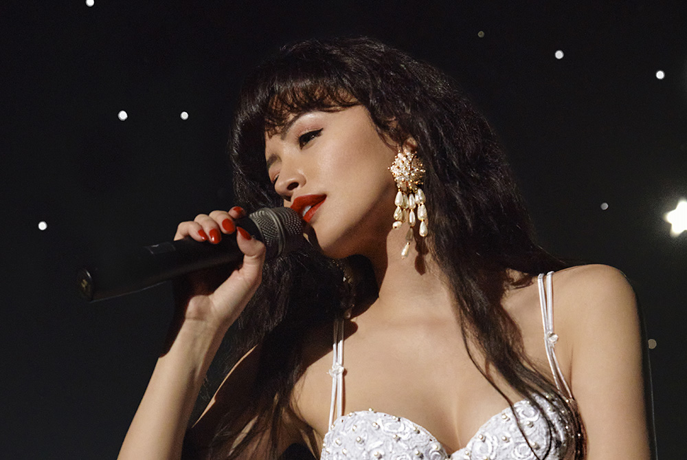 Christian Serratos as Selena Quintanilla in "Selena: The Series" (Netflix/Michael Lavine)