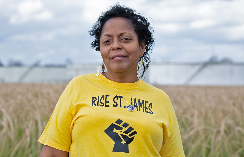 Sharon Lavigne, the 2021 Goldman Environmental Prize winner for North America, in front of oil storage tanks in St. James Parish, Louisiana (Courtesy of Goldman Environmental Prize) Sharon Lavigne, the 2021 Goldman Environmental Prize winner for North America, in front of oil storage tanks in St. James Parish, Louisiana (Courtesy of Goldman Environmental Prize)