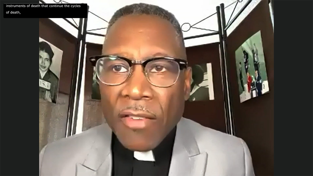 The Rev. Jack Sullivan Jr., executive director of the Ohio Council of Churches, speaks during the Jan. 8 webinar on ending the death penalty. (NCR screenshot)