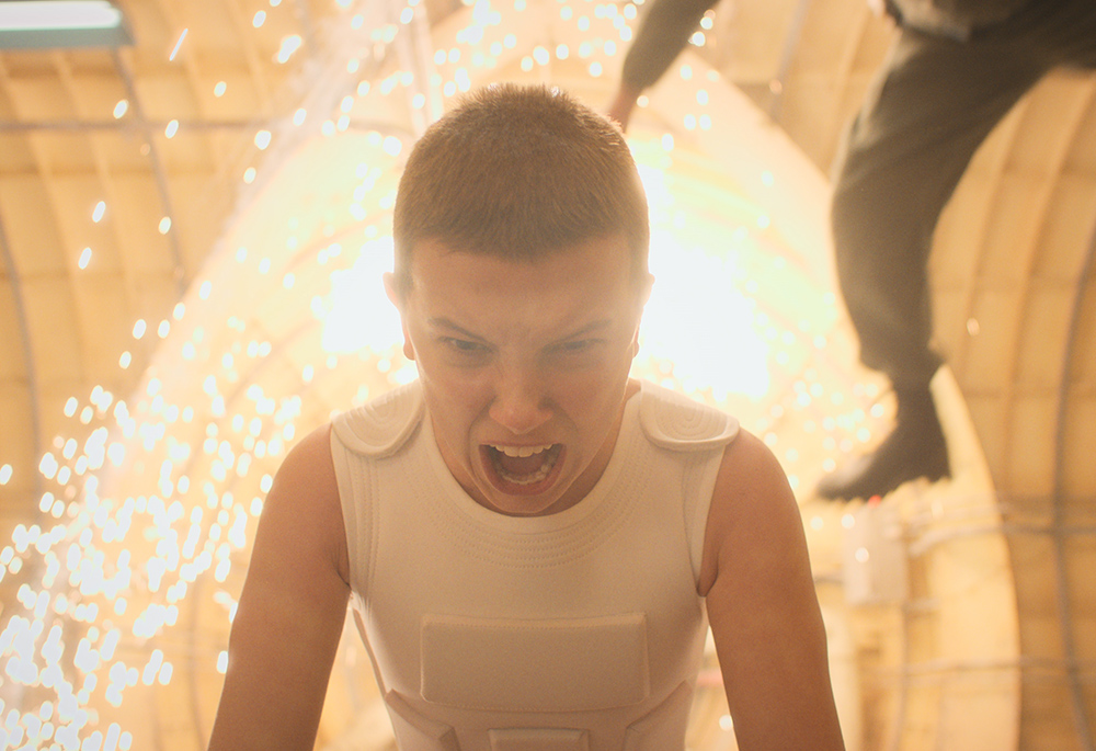 Millie Bobby Brown as Eleven in "Stranger Things" (Courtesy of Netflix © 2022) Millie Bobby Brown as Eleven in "Stranger Things" (Courtesy of Netflix © 2022)