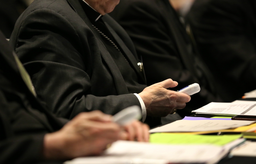 Prelates vote June 14, 2018, during the U.S. Conference of Catholic Bishops' spring assembly in Fort Lauderdale, Florida. (CNS/Bob Roller) Prelates vote June 14, 2018, during the U.S. Conference of Catholic Bishops' spring assembly in Fort Lauderdale, Florida. (CNS/Bob Roller)