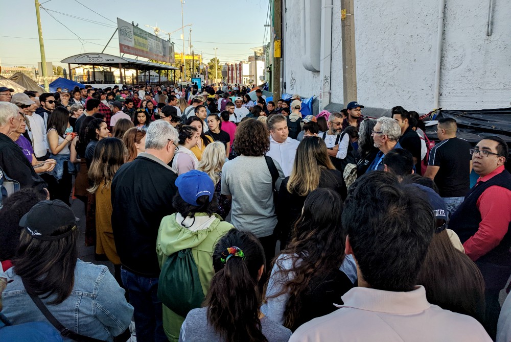 Catholic activists gather at the U.S.-Mexico border in El Paso, Texas, in a demonstration supporting immigrants Oct. 12, 2019. (Courtesy of Eli McCarthy) Catholic activists gather at the U.S.-Mexico border in El Paso, Texas, in a demonstration supporting immigrants Oct. 12, 2019. (Courtesy of Eli McCarthy)