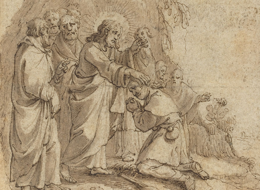 "Christ Healing the Leper," attributed to Flemish artist Pieter de Jode I (1570-1634) (National Gallery of Art) "Christ Healing the Leper," attributed to Flemish artist Pieter de Jode I (1570-1634) (National Gallery of Art)