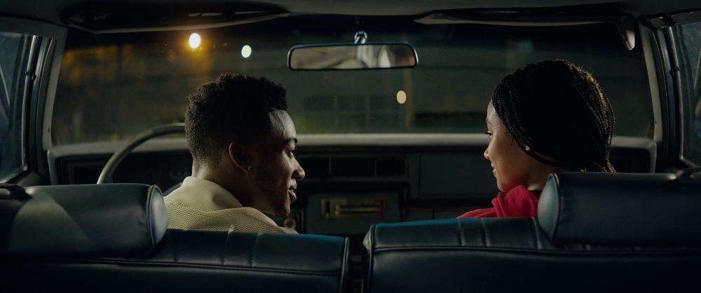 Algee Smith and Amandla Stenberg in "The Hate U Give" (Courtesy of 20th Century Fox)