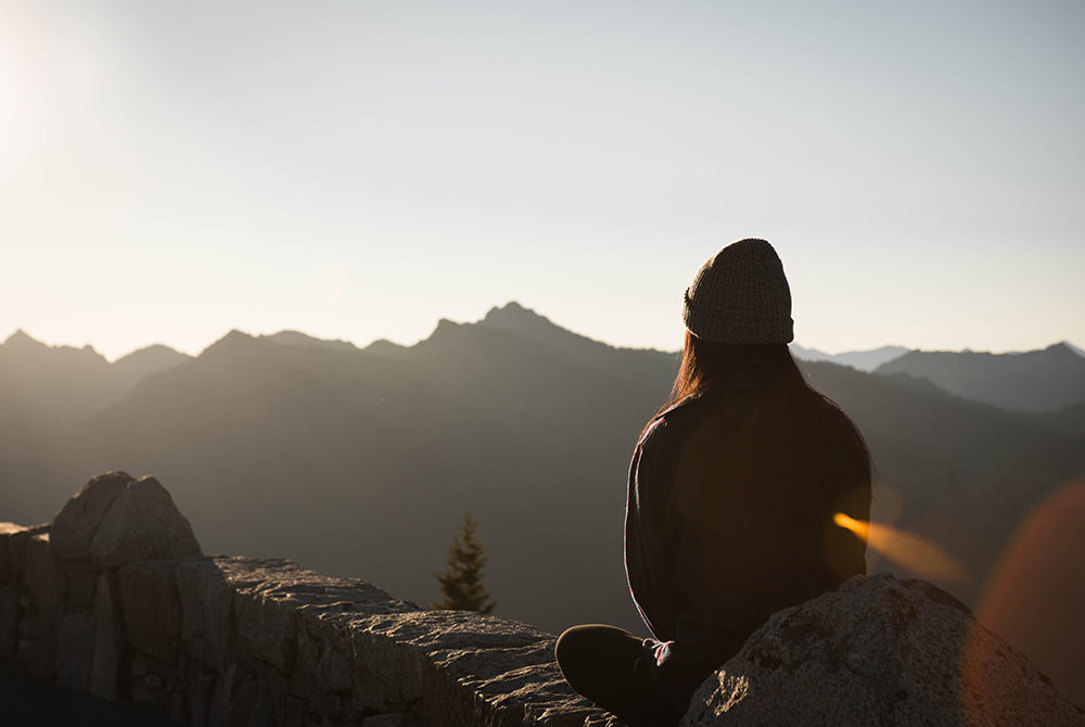 Photo illustration of meditation and sunlight (Unsplash/Daniel Mingook Kim)