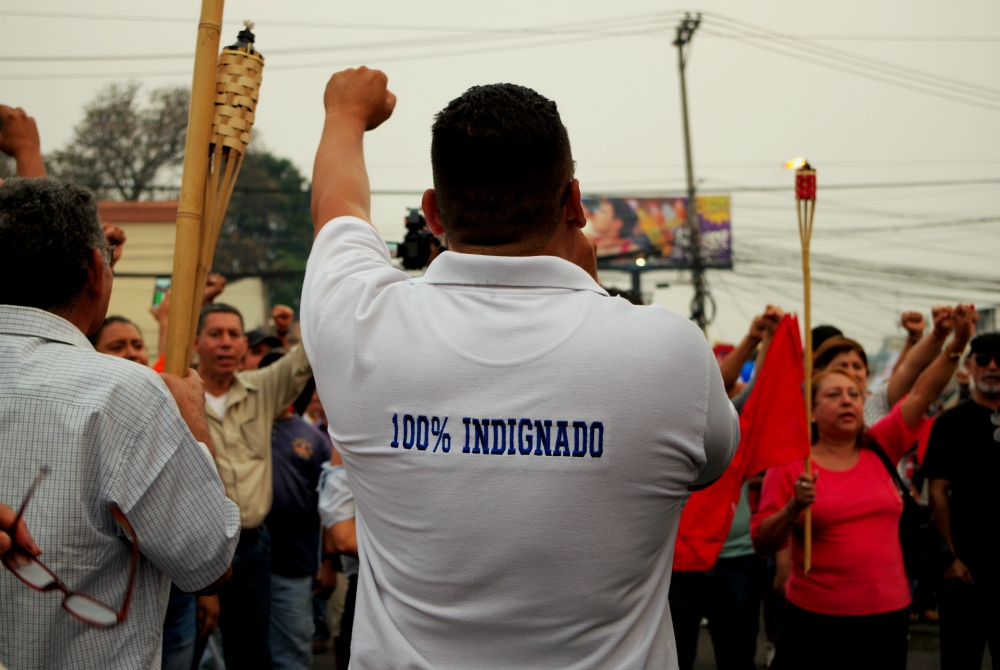 People march April 26 in Tegucigalpa, Honduras, protesting corruption and the government of President Juan Orlando Hernández. (Dreamstime/Herbert Soriano) People march April 26 in Tegucigalpa, Honduras, protesting corruption and the government of President Juan Orlando Hernández. (Dreamstime/Herbert Soriano)