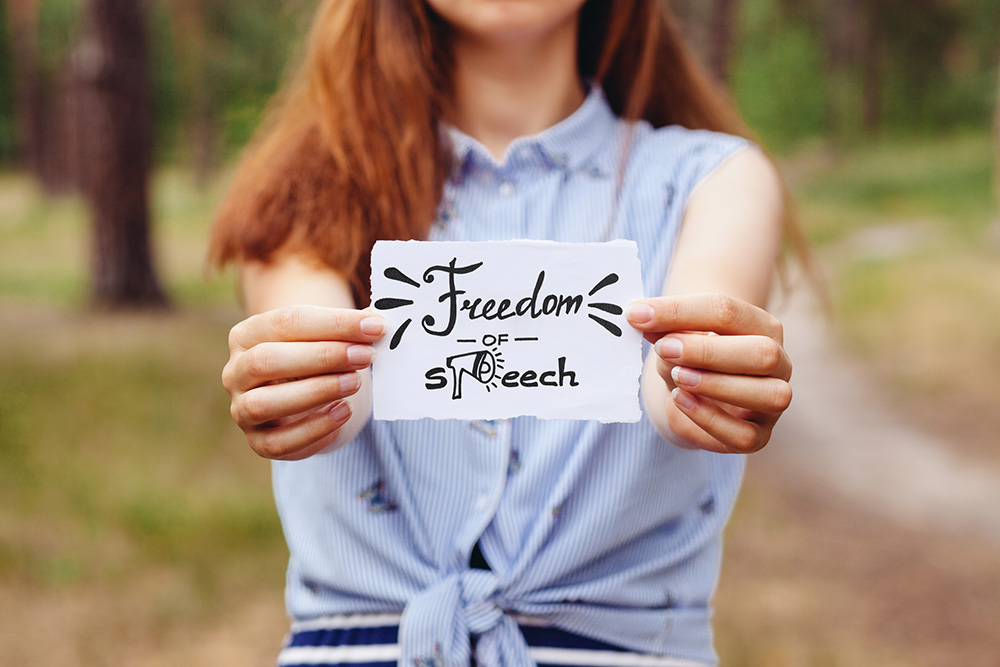 Freedom of speech (Dreamstime/Justesfir)