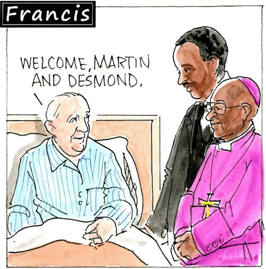 Francis, the comic strip: Francis gets some inspiration from Martin and Desmond.