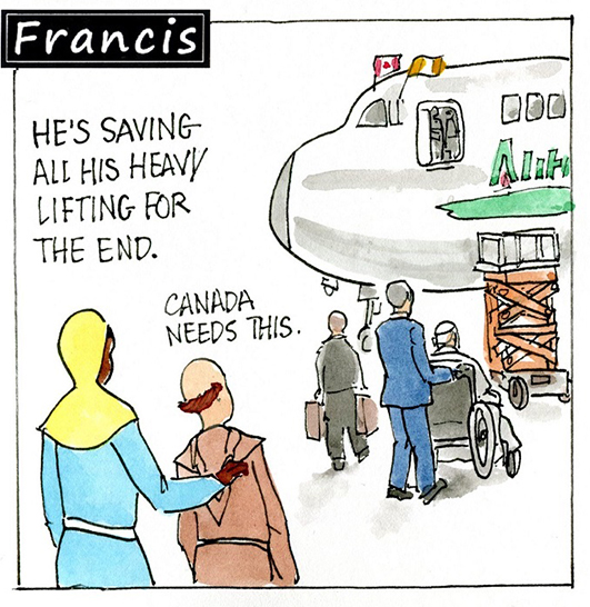 Francis, the comic strip: Francis is saving all his heavy lifting for the end. Francis, the comic strip: Francis is saving all his heavy lifting for the end.