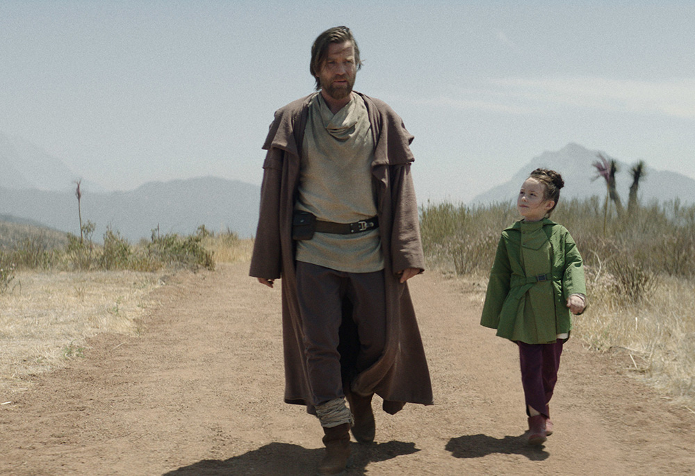 Obi-Wan Kenobi (Ewan McGregor) and Princess Leia Organa (Vivien Lyra Blair) in Lucasfilm's "Obi-Wan Kenobi," exclusively on Disney+. (© 2022 Lucasfilm Ltd. & ™) Obi-Wan Kenobi (Ewan McGregor) and Princess Leia Organa (Vivien Lyra Blair) in Lucasfilm's "Obi-Wan Kenobi," exclusively on Disney+. (© 2022 Lucasfilm Ltd. & ™)