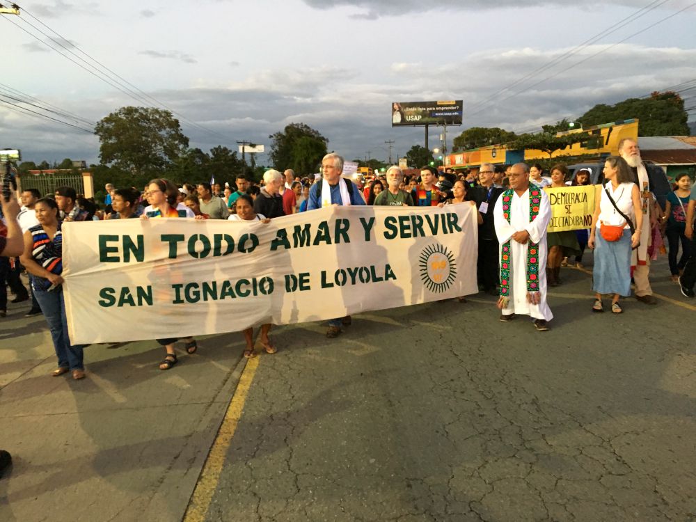 Honduras march with delegation Honduras march with delegation