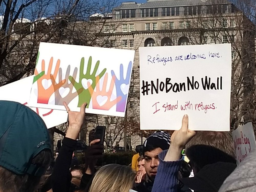 travel ban anniversary demonstration travel ban anniversary demonstration