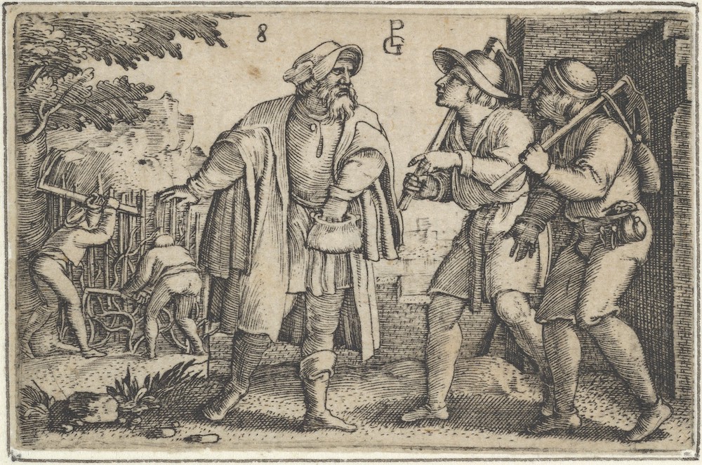 15th-century engraving of "The Parable of the Father and His Two Sons in the Vineyard, from The Story of Christ" (Metropolitan Museum of Art/Harris Brisbane Dick Fund, 1917) 15th-century engraving of "The Parable of the Father and His Two Sons in the Vineyard, from The Story of Christ" (Metropolitan Museum of Art/Harris Brisbane Dick Fund, 1917)