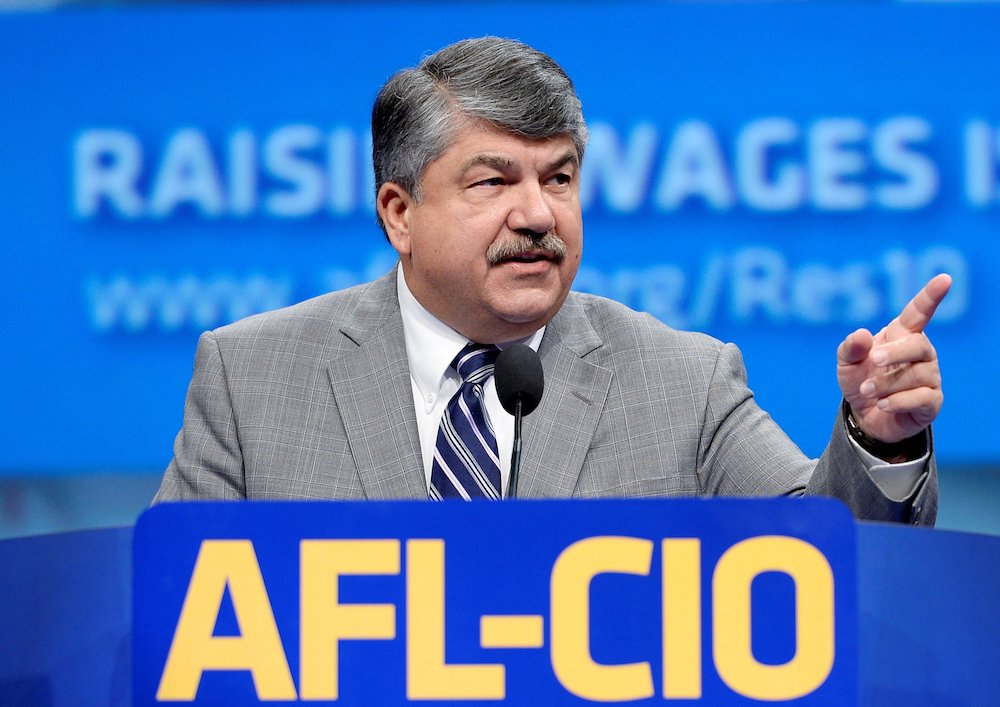 Longtime AFL-CIO President Richard Trumka, seen here in September 2013, died Aug. 5 at age 72. Trumka, a Catholic, had served as president of the 12.5 million-member AFL-CIO since 2009. (CNS photo/Kevork Djansezian, Reuters)