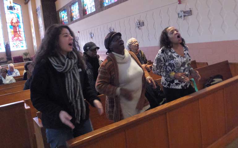 Singers from Christ the King Parish in Jersey City, N.J.