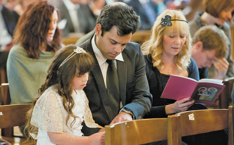 People attend a Mass of thanksgiving for marriage at Westminster Cathedral in London May 18, 2013. (CNS/Bishops' Conference of England and Wales/Marcin Mazur)