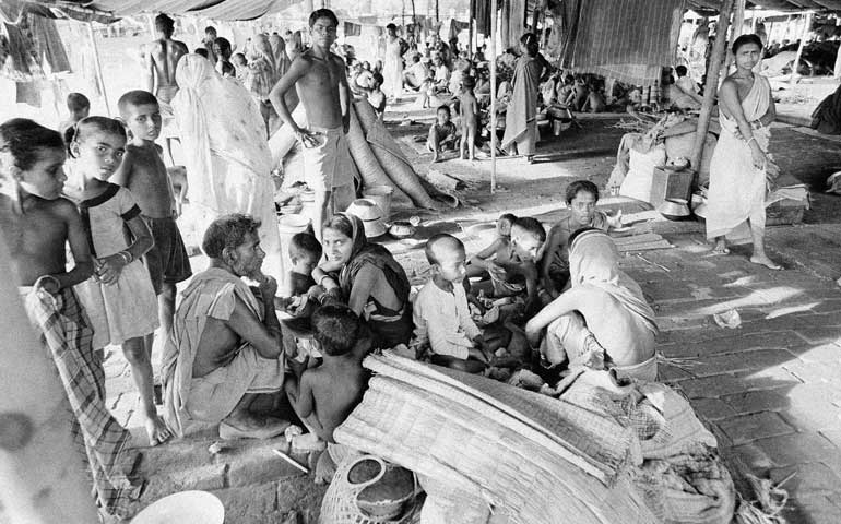 A refugee camp in Benapol, near the border in East Pakistan (present-day Bangladesh), on April 14, 1971 (AP Photo/Michel Laurent)