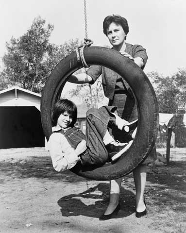 Harper Lee with child actress Mary Badham, who starred in the 1961 film "To Kill a Mockingbird" (Newscom/Everett Collection)