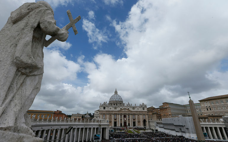 Pope Francis celebrates Easter Mass in St. Peter’s Square at the Vatican March 31. (CNS/Paul Haring)
