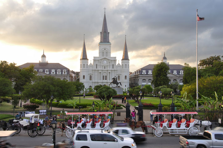 St. Louis Cathedral overlooks Jackson Square in New Orleans. The U.S. bishops are to meet in the city in June. (Dreamstime)