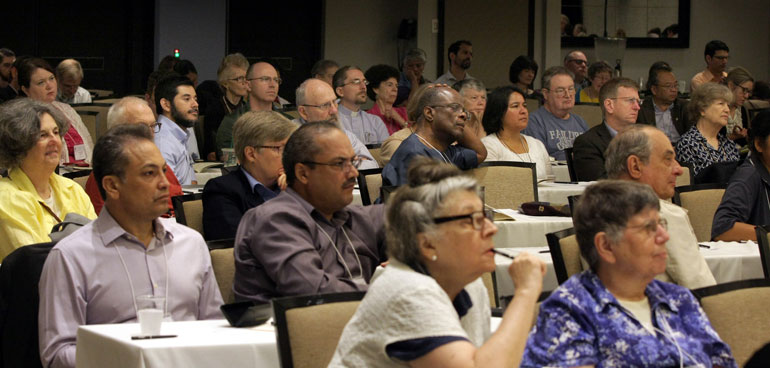 Attendees listen during a session of the Catholic Theological Society of America's conference in San Juan, Puerto Rico, June 10. (Photos by Jan Jans)