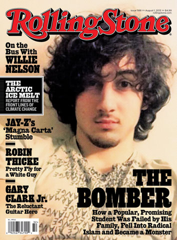 Boston Marathon bombing suspect Dzhokhar Tsarnaev appears on the cover of the Aug. 1 issue of Rolling Stone. (AP/Wenner Media)