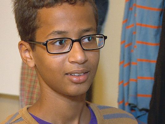 Ahmed Mohamed, 14, was detained after police said a suspicious device was found inside his pencil box at MacArthur High School. (Photo courtesy of USA Today)