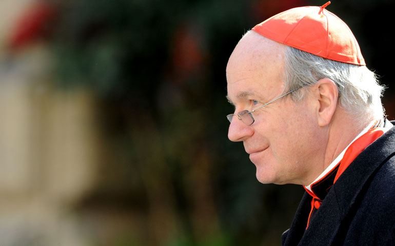 Cardinal Christoph Schönborn arrives at a meeting of the cardinals with Pope Benedict XVII at the Vatican in February. (ABACAPRESS.COM/Eric Vandeville)