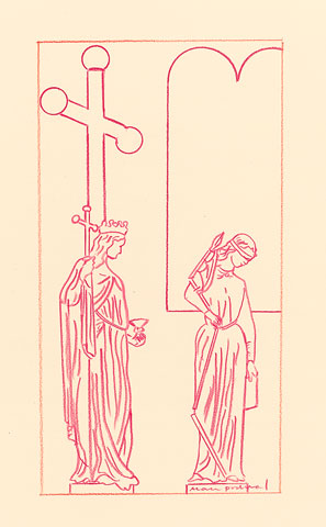 Mark Podwal. "Ecclesia and Synagoga." From the Terezin Portfolio. (Courtesy of the artist)