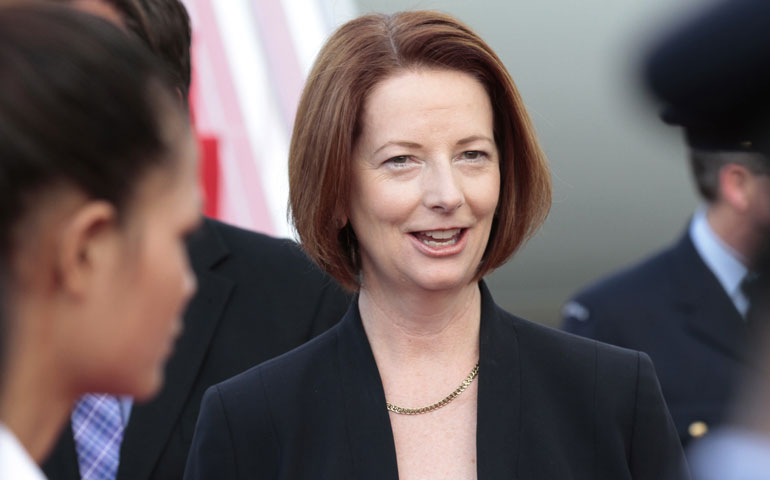 Australian Prime Minister Julia Gillard on Nov. 19 (Getty images/AFP/Mak Remissa)