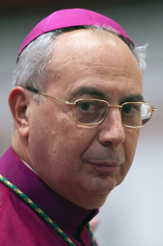 Archbishop Dominique Mamberti attends New Year's Eve vespers in St. Peter's Basilica at the Vatican in this Dec. 31, 2013, file photo. Mamberti, 62, was one of 20 new cardinals appointed by Pope Francis Jan. 4. (CNS photo/Alessia Giuliani, Catholic Press Photo)