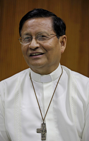Cardinal-designate Charles Bo of Yangon, Myanmar, smiles during a press conference at his office in Yangon Jan. 6. He is one of 20 men Pope Francis will elevate to cardinal in a Feb. 14 consistory. (CNS photo/Lynn Bo Bo, EPA)