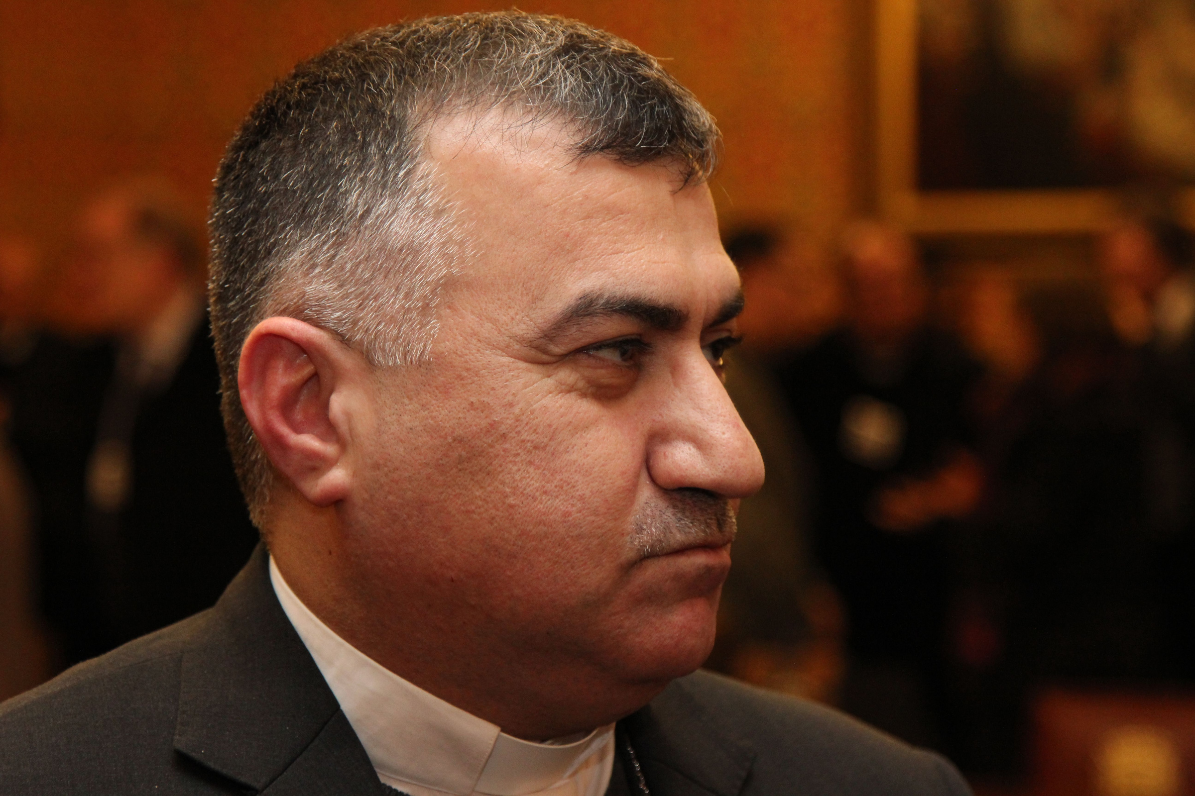 Archbishop Bashar Warda of Irbil, Iraq, as seen Feb. 9 in the House of Lords in London. (CNS/ Simon Caldwell) 