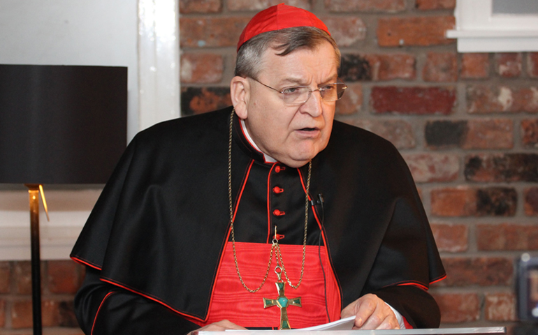 U.S. Cardinal Raymond Burke, pictured in a 2015 CNS file photo (CNS/Simon Caldwell) 