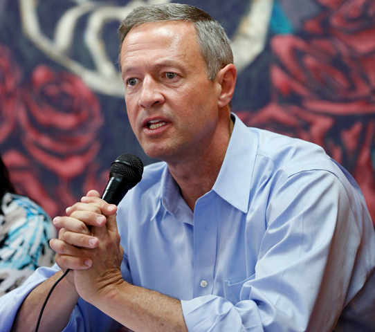 Democratic presidential candidate Martin O'Malley, former governor of Maryland, attends an event with Arizona immigrants and advocates of immigration reform at the Puente Human Rights Movement center in Phoenix July 18. (CNS/Nancy Wiechec)